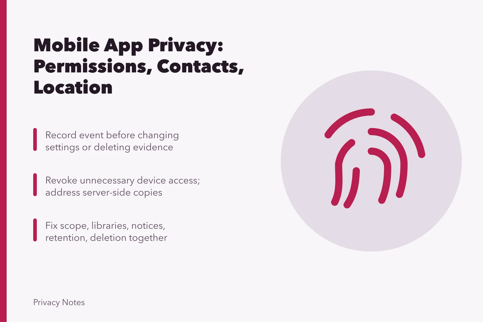 Card on mobile app privacy: permissions, contacts, location, and repair steps. Mobile app privacy problems: permission creep, contact uploads and location exposure