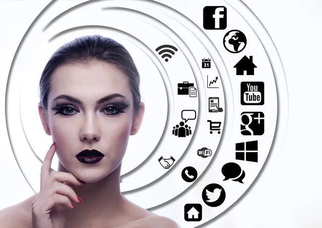 woman, face, head, question mark, circles, tree, structure, networks, internet, network, social, social network, logo, facebook, google, social networking, networking, social media, icon, website, presentation, multimedia, communication, media, www, nature, connection, mobile, app, blue, business, computer shopping, e-mail, e mail, photo, yellow, green, trade, interface, stud, concept, drive, meeting, music, to travel, pink, red, black, symbol, economic. Social media privacy problems: audience collapse, resharing and impersonation
